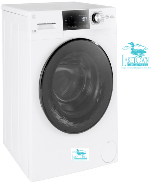 GE® 2.8 IEC Cu. Ft. Front Load Washer with Steam White - GFW148SSMWW